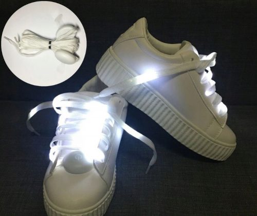 Világító LED-es Cipőfűző - - Fehér